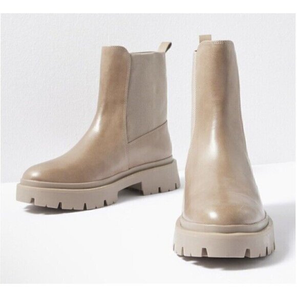 Schutz Billie Casual Moccacino Tan Leather Boot Womens‎ 7.5 Evereve New - Picture 2 of 4